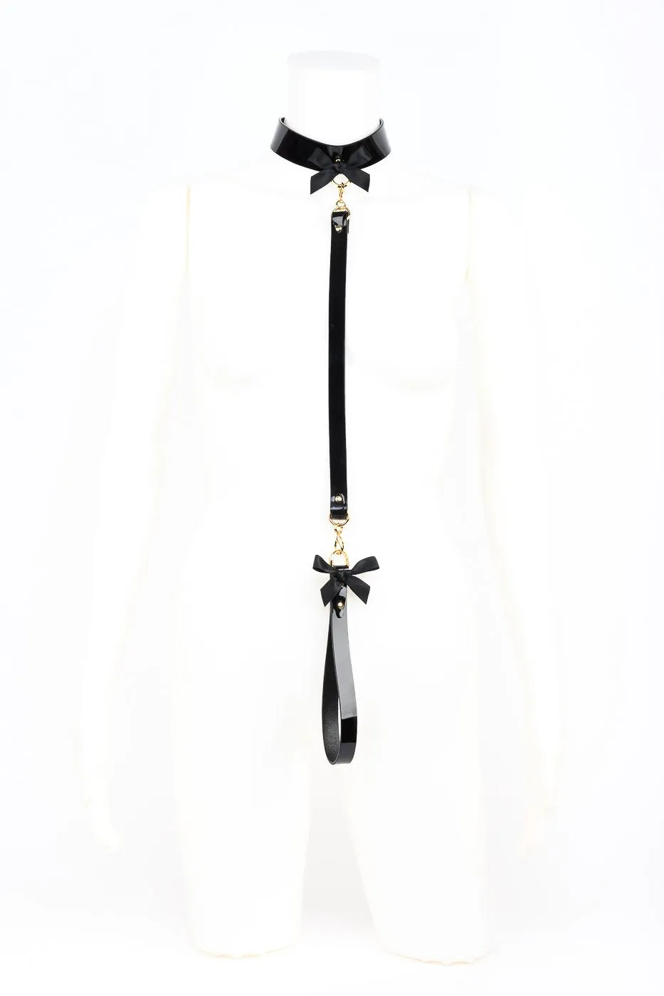 fr-ulein-kink-fk-lead-halsband-schwarz-leder-leine image 1