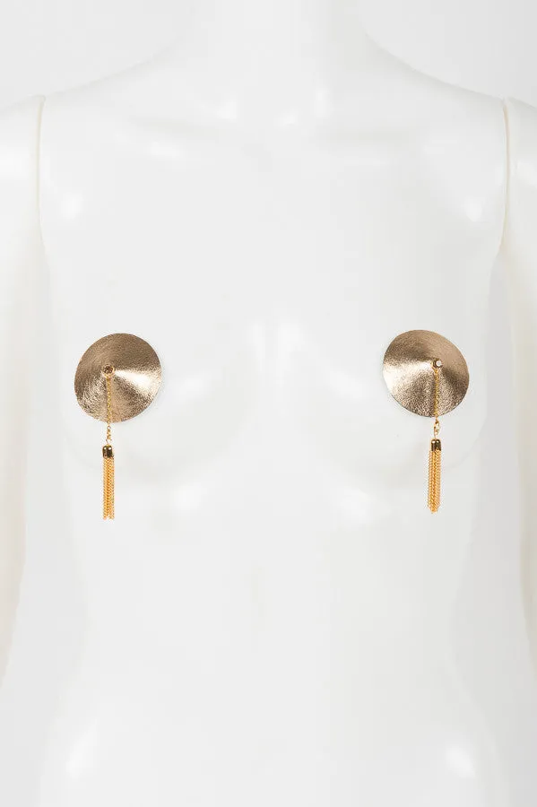 fr-ulein-kink-champagne-chain-pasties-nippelcover-gold-kette image 1