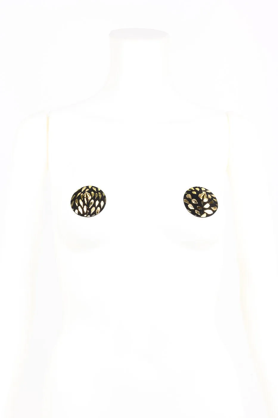 fr-ulein-kink-deluxe-spike-pasties-nippelcover-gold-schwarz image 1