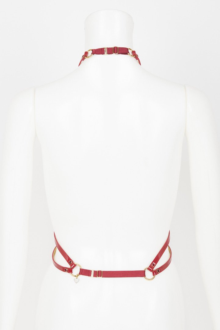 fr-ulein-kink-red-hot-harness-body-lackleder-rot-one-size image 5