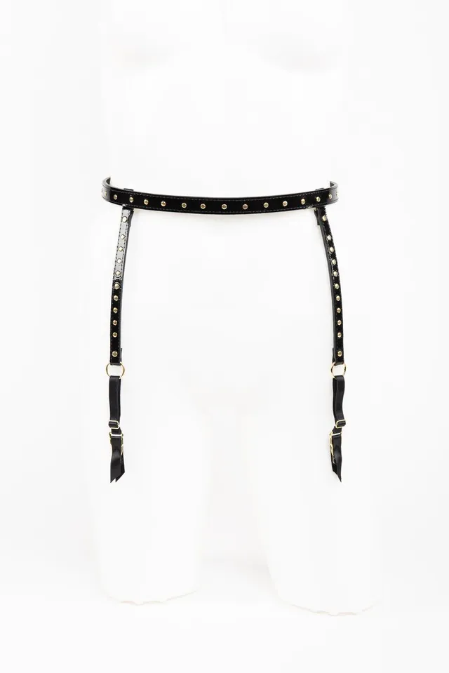 fr-ulein-kink-ricco-strapsg-rtel-leder-schwarz-lack image 1
