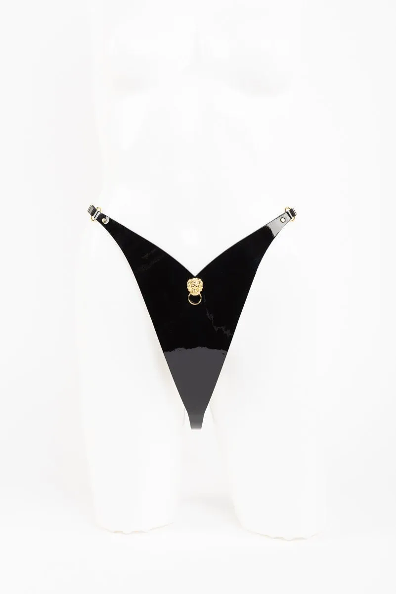 fr-ulein-kink-leone-string-tanga-lackleder-schwarz image 1