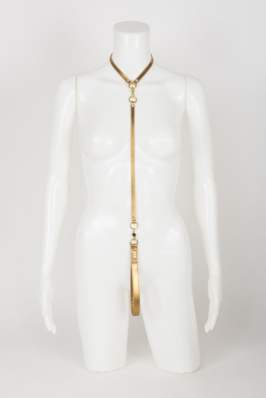 fr-ulein-kink-lavish-t-strap-fesseln-bronze-leder image 2