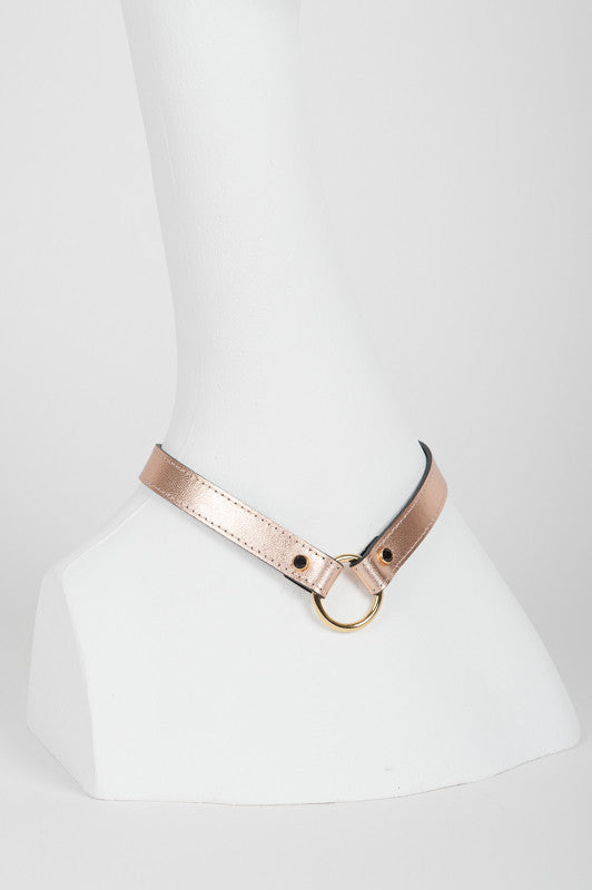fraulein-kink-topaz-halsband-mit-leine-ros-gold-swarovski image 5