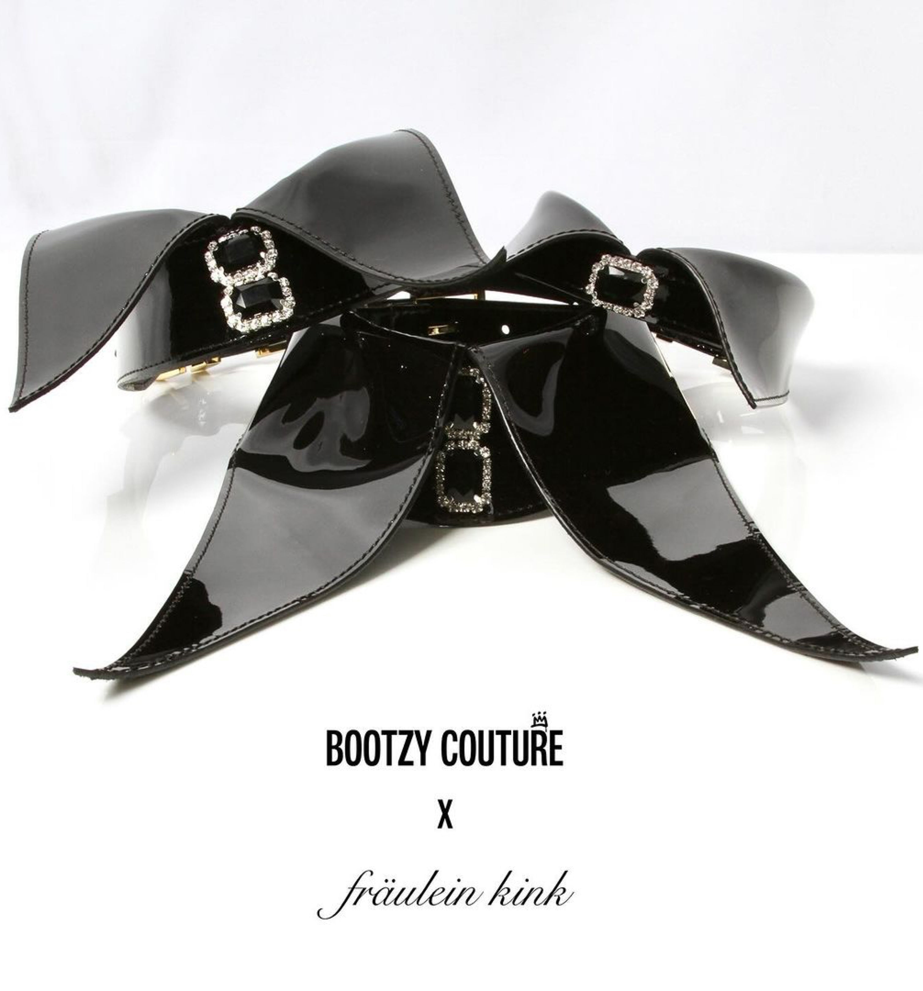 fr-ulein-kink-noir-black-tie-collar-halsband-lackleder image 2