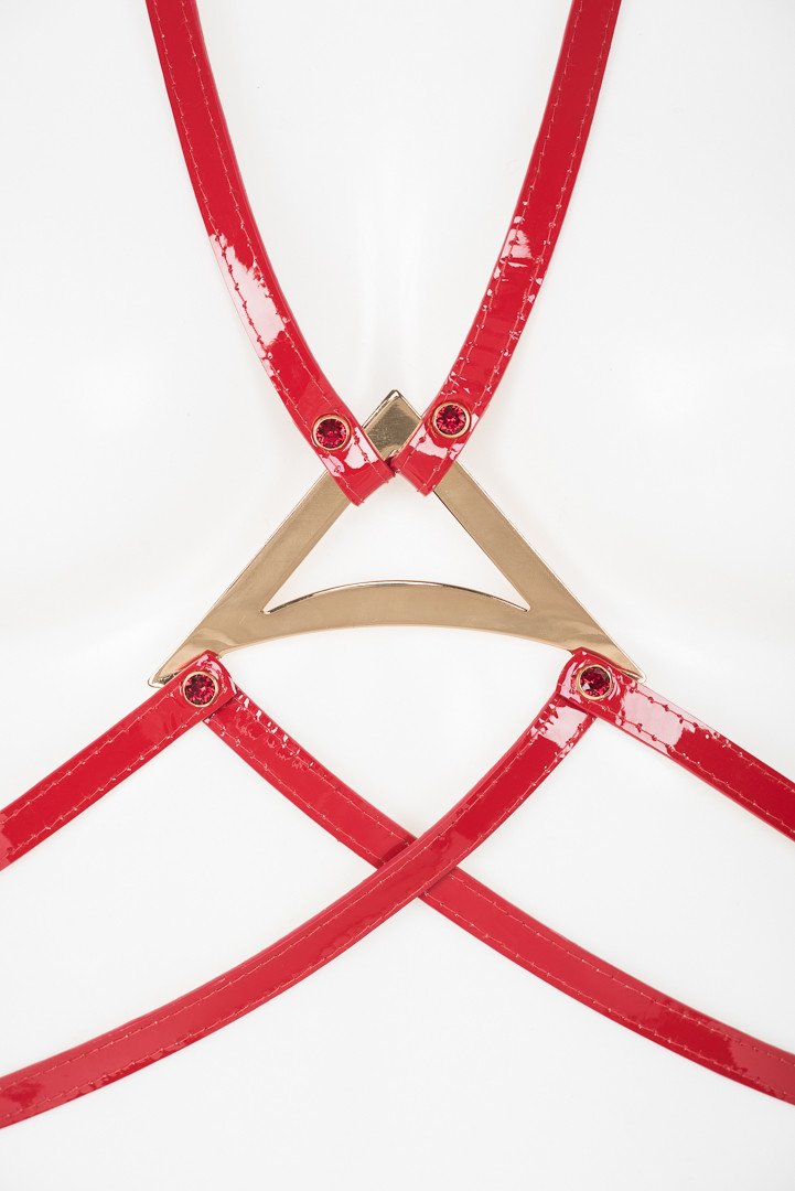 fr-ulein-kink-red-hot-harness-body-lackleder-rot-one-size image 3