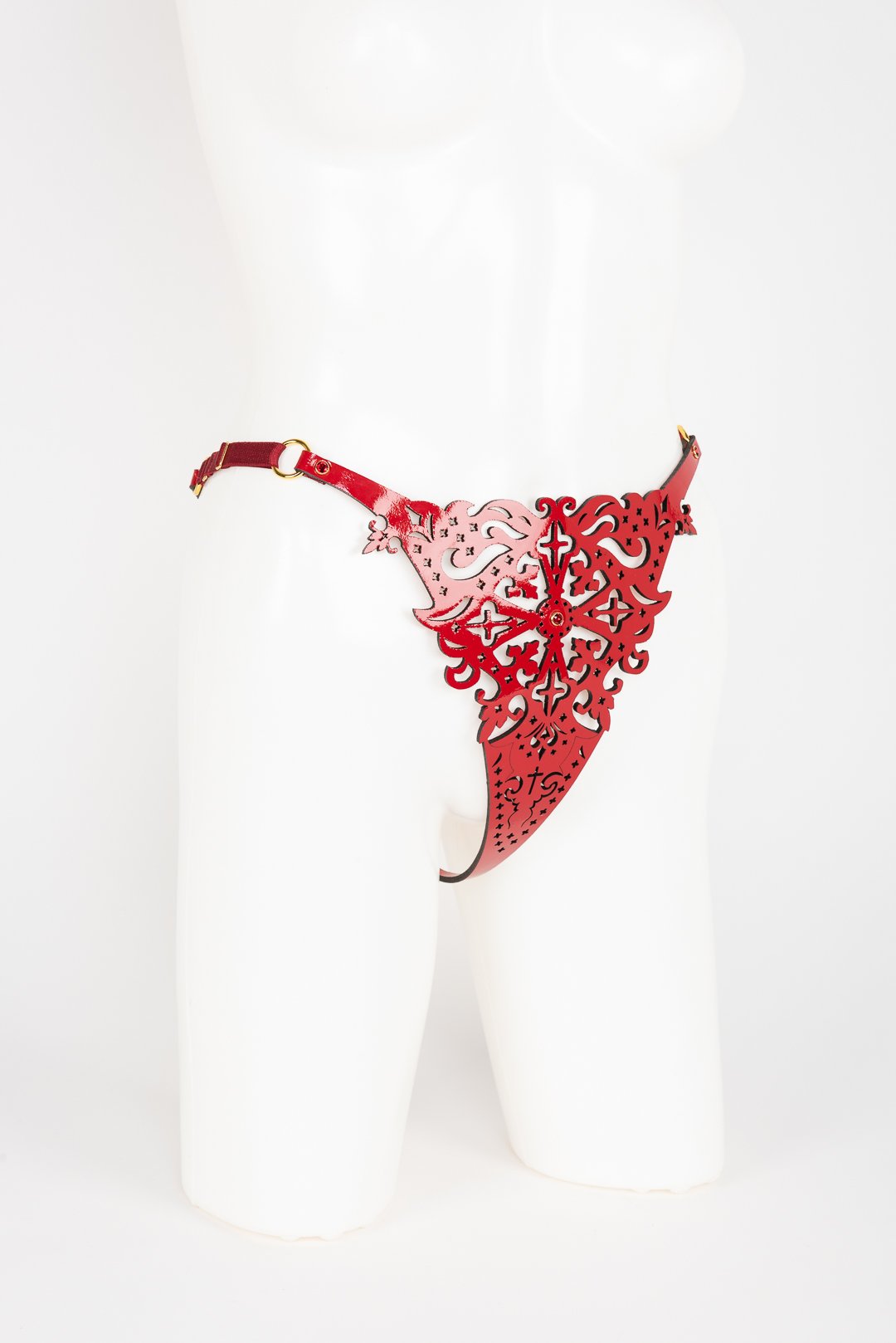 fr-ulein-kink-rosso-string-tanga-rot-lackleder-s-m image 4