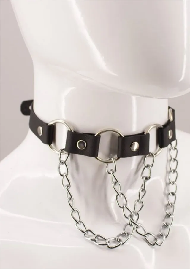 amoreze-victoria-leder-choker-halsband-schwarz-gr-m image 1