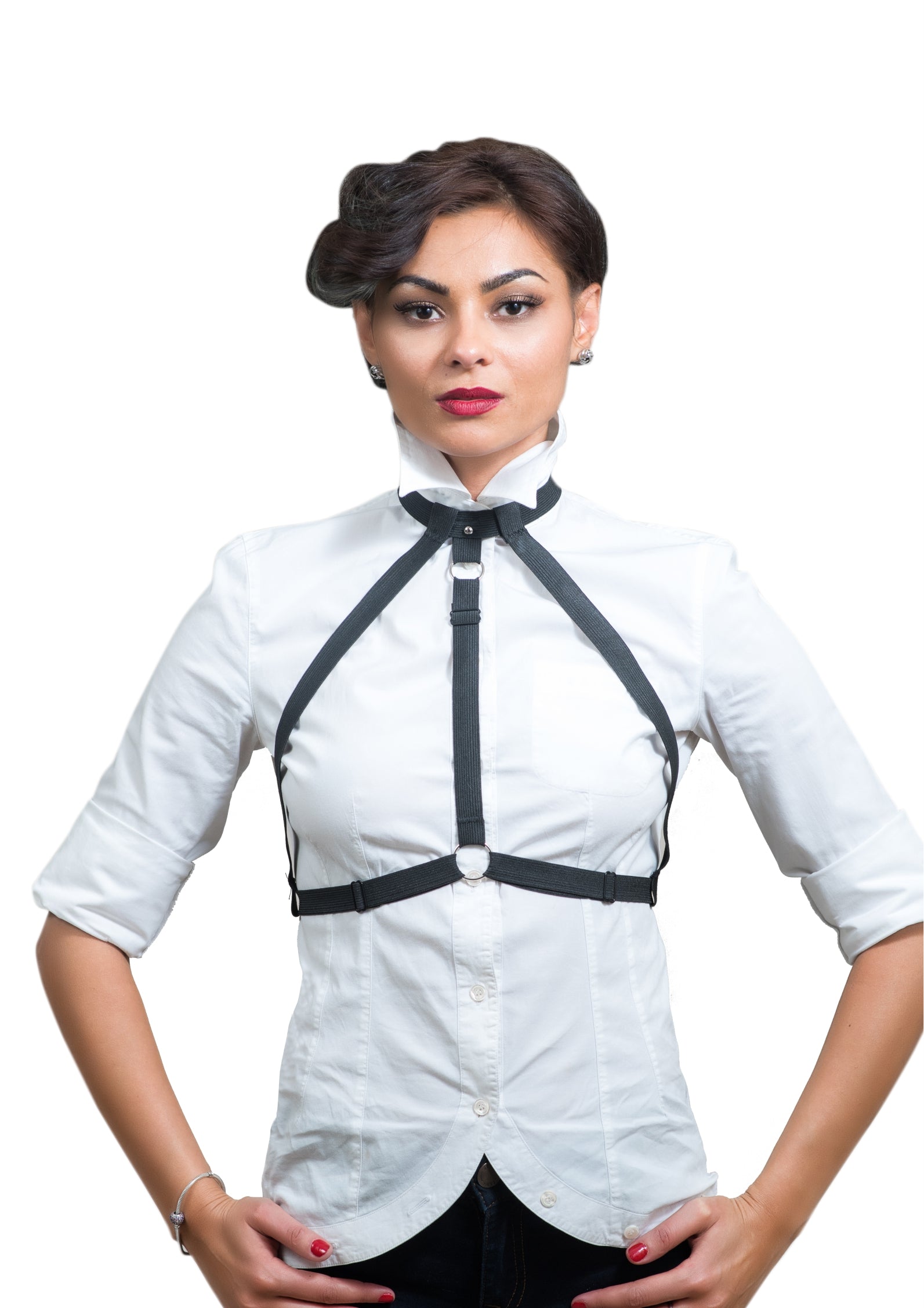 amoreze-karine-brust-harness-schwarz-elastisch-gr-e-s image 1