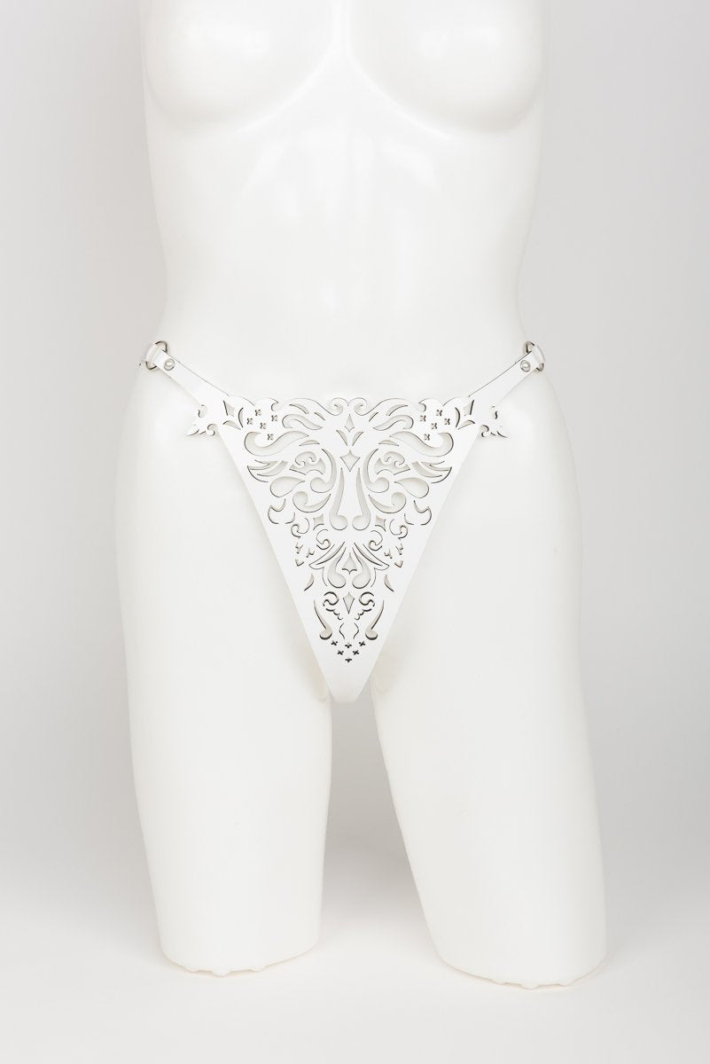 fr-ulein-kink-bianco-string-lackleder-wei-s-m image 1