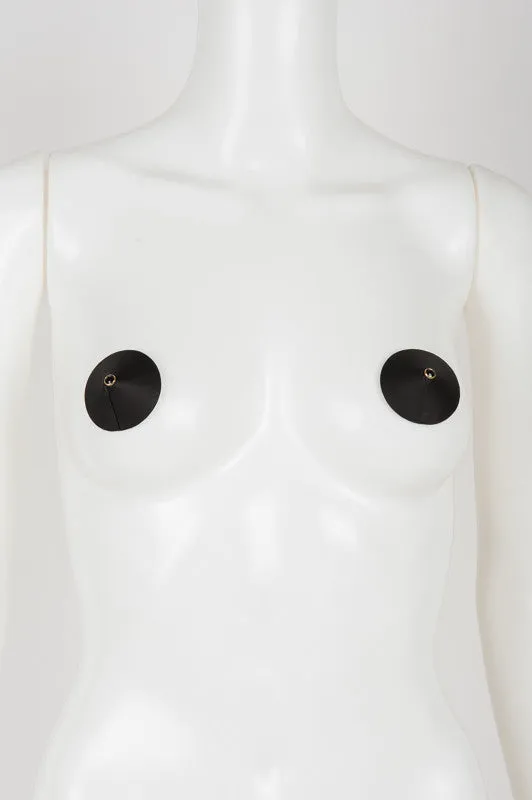 fraulein-kink-onyx-nippel-pasties-schwarz-leder-swarovski image 1