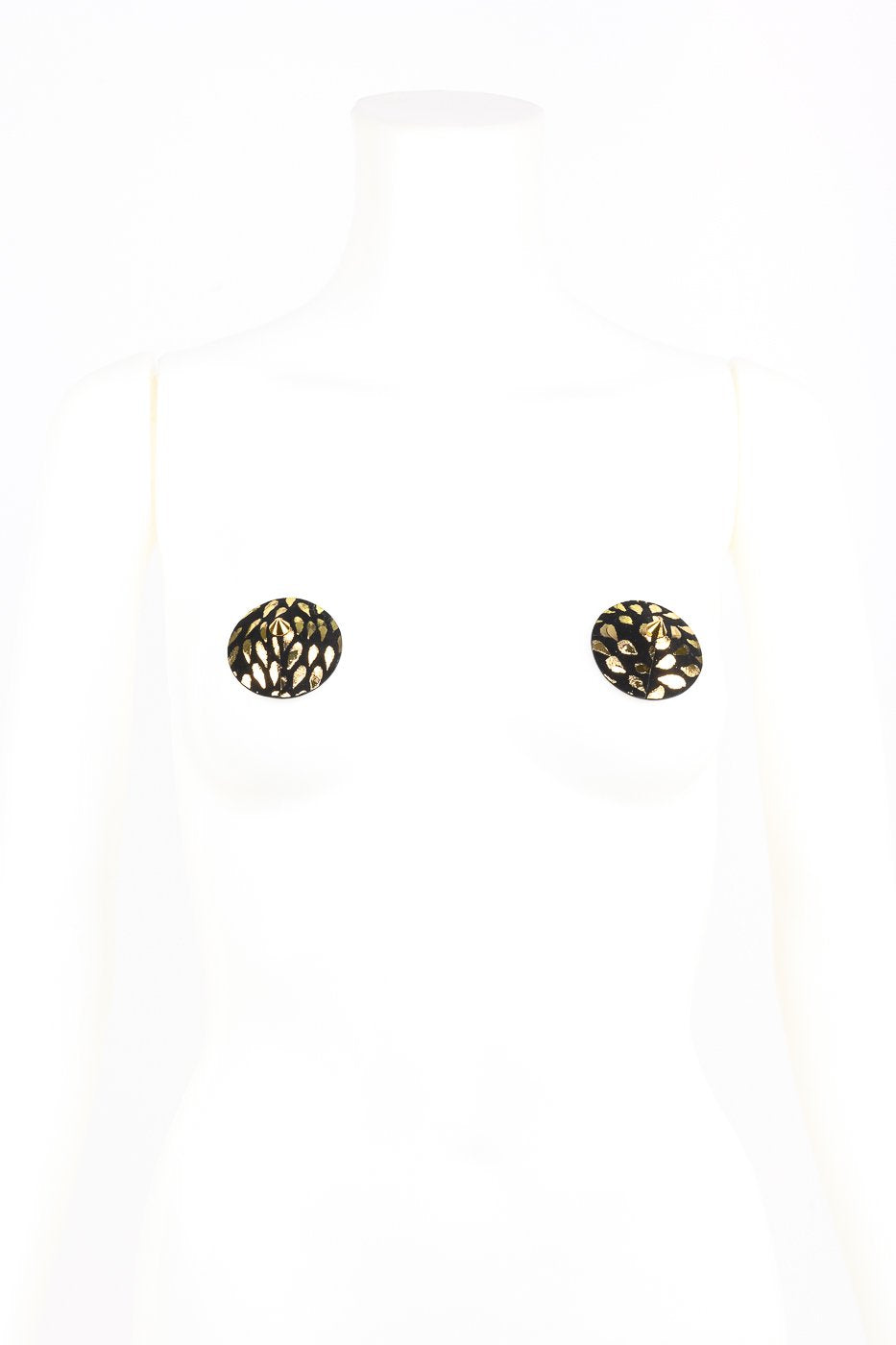 fr-ulein-kink-deluxe-spike-pasties-nippelcover-gold-schwarz image 1