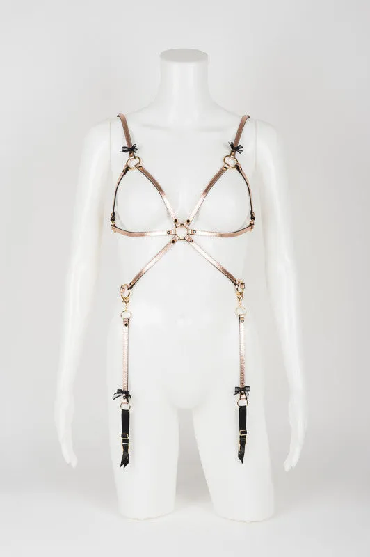 fr-ulein-kink-topaz-playsuit-body-harness-rosegold image 1