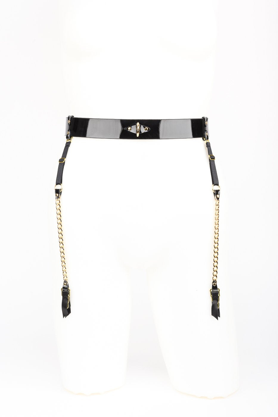 fr-ulein-kink-rica-strapsg-rtel-lackleder-schwarz-kette-one image 1