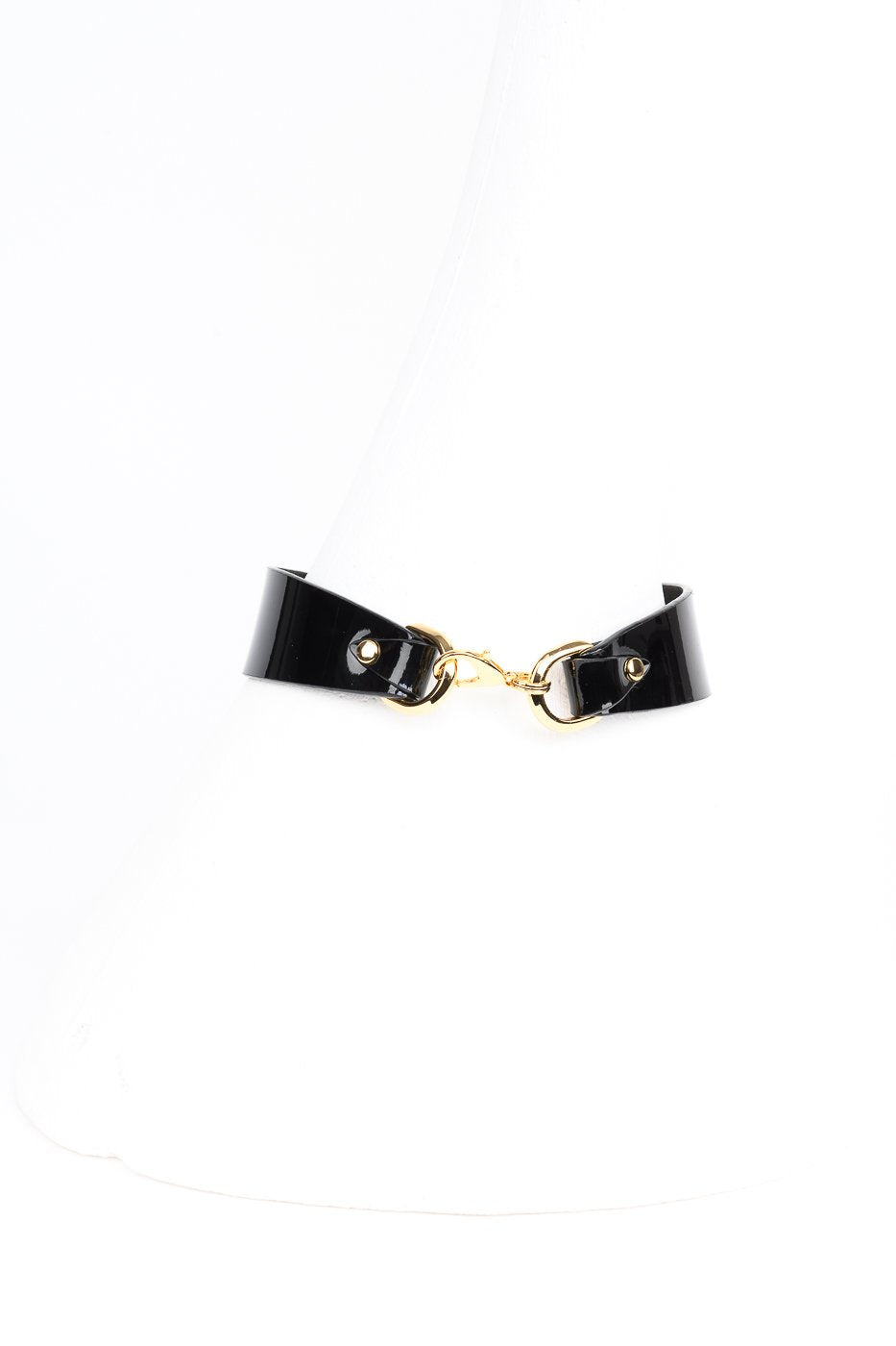 fraulein-kink-collars-gold-letter-collar-halsband-schwarz image 5
