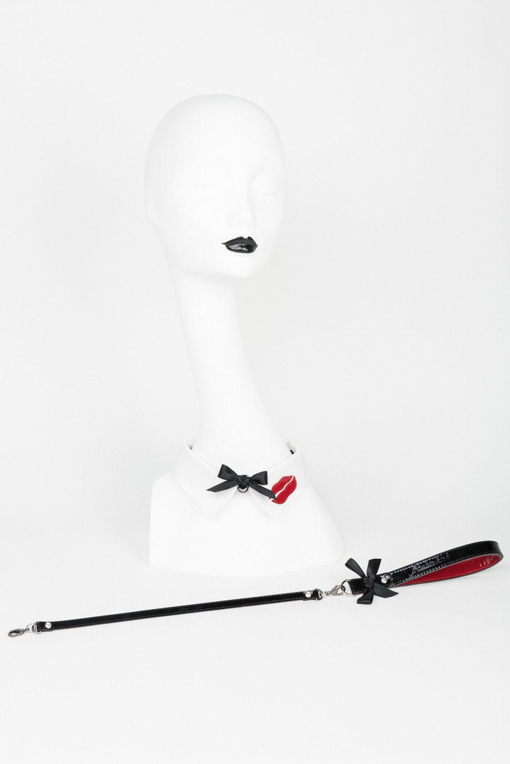 fr-ulein-kink-kiss-lead-halsband-creme-mit-leine image 2