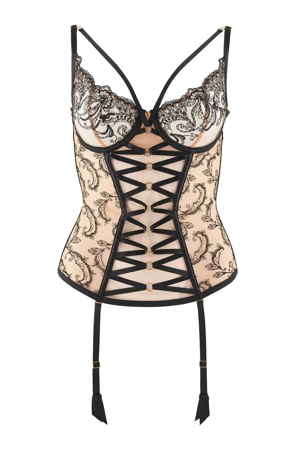 aubade-kiss-of-love-baisers-charnels-corsage-noir-70b-mit-schn-rung image 1