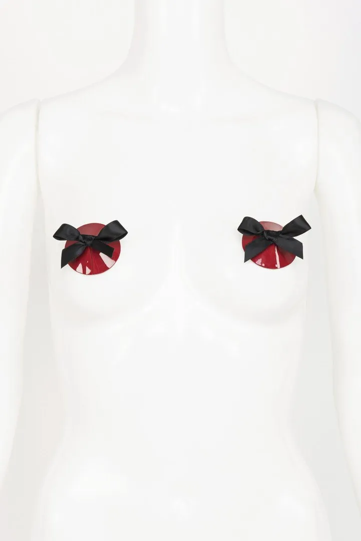 fr-ulein-kink-pasties-bow-nippel-cover-rot-schleife image 1