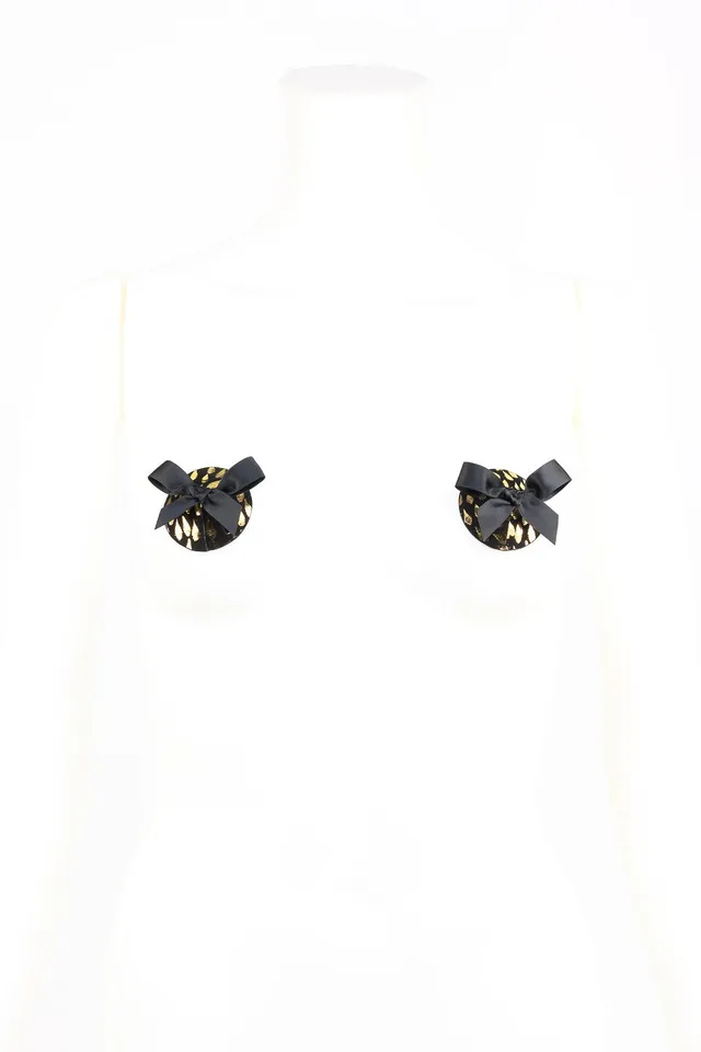 fr-ulein-kink-deluxe-bow-pasties-schwarz-satin image 1