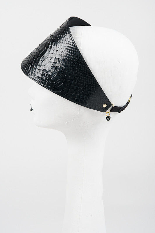 fru00e4ulein-kink-ebony-visor-cap-python-schwarz image 5