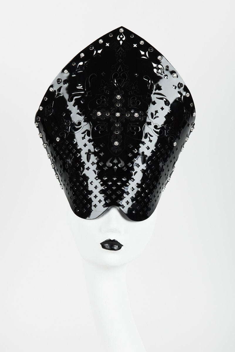 fr-ulein-kink-nero-confessional-mitre-kopfschmuck-lack-schwarz image 1