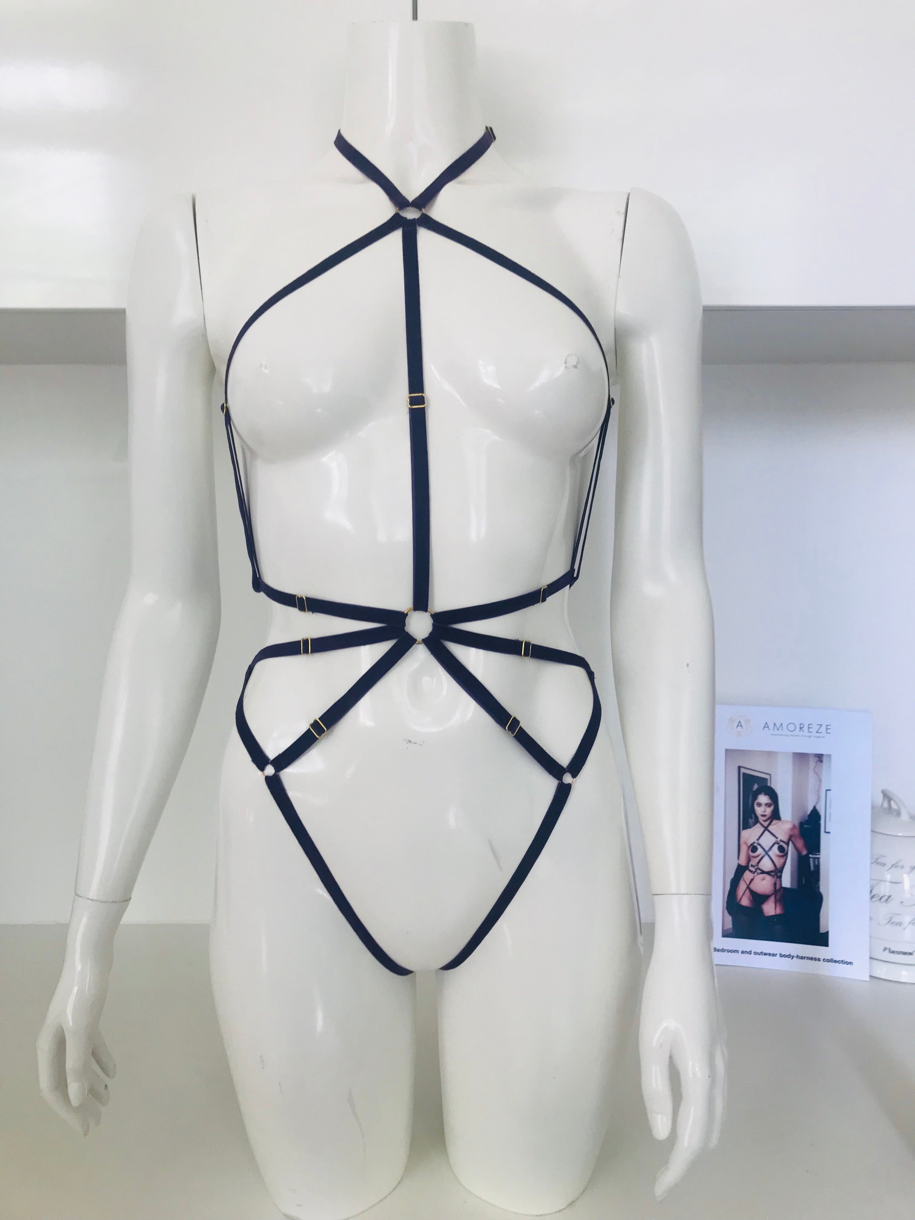 amoreze-julie-playsuit-lila-stretch-samt image 4