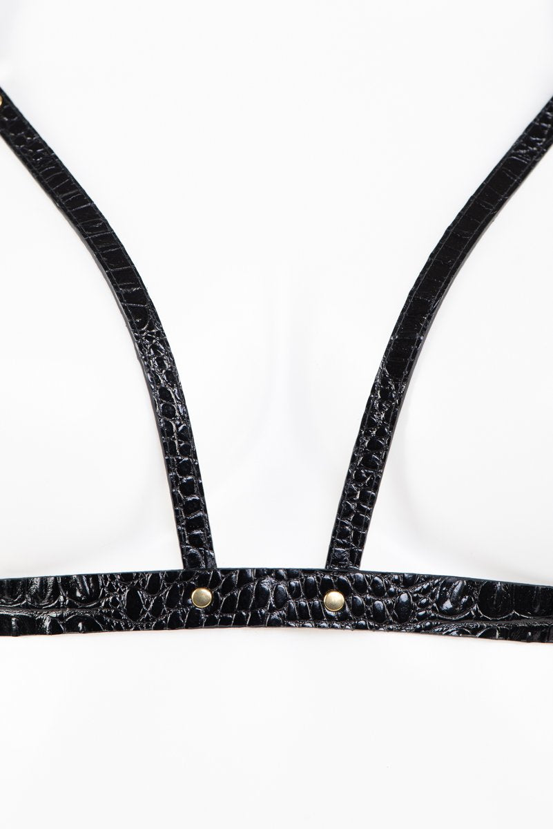 fr-ulein-kink-crocco-cage-harness-leder-schwarz-kroko image 3
