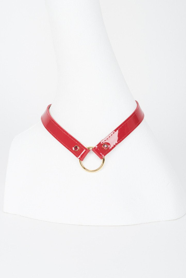 fr-ulein-kink-red-hot-halsband-rot-lackleder image 2