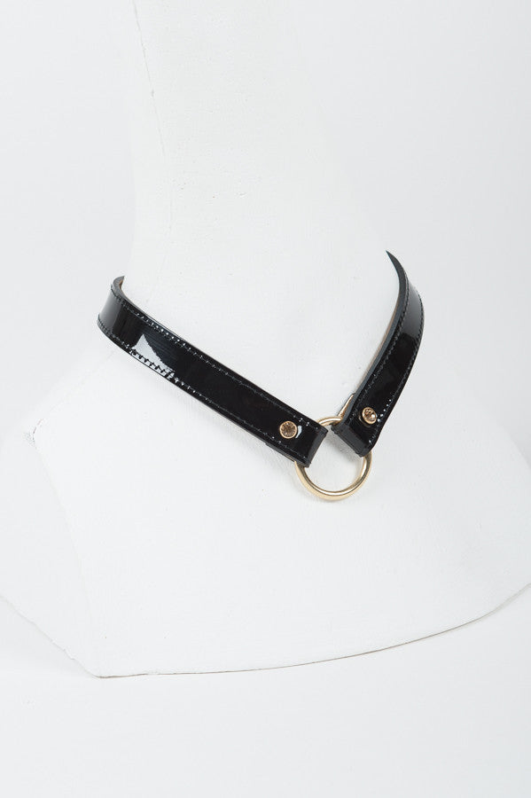 fr-ulein-kink-jet-collar-halsband-lackleder-schwarz image 4