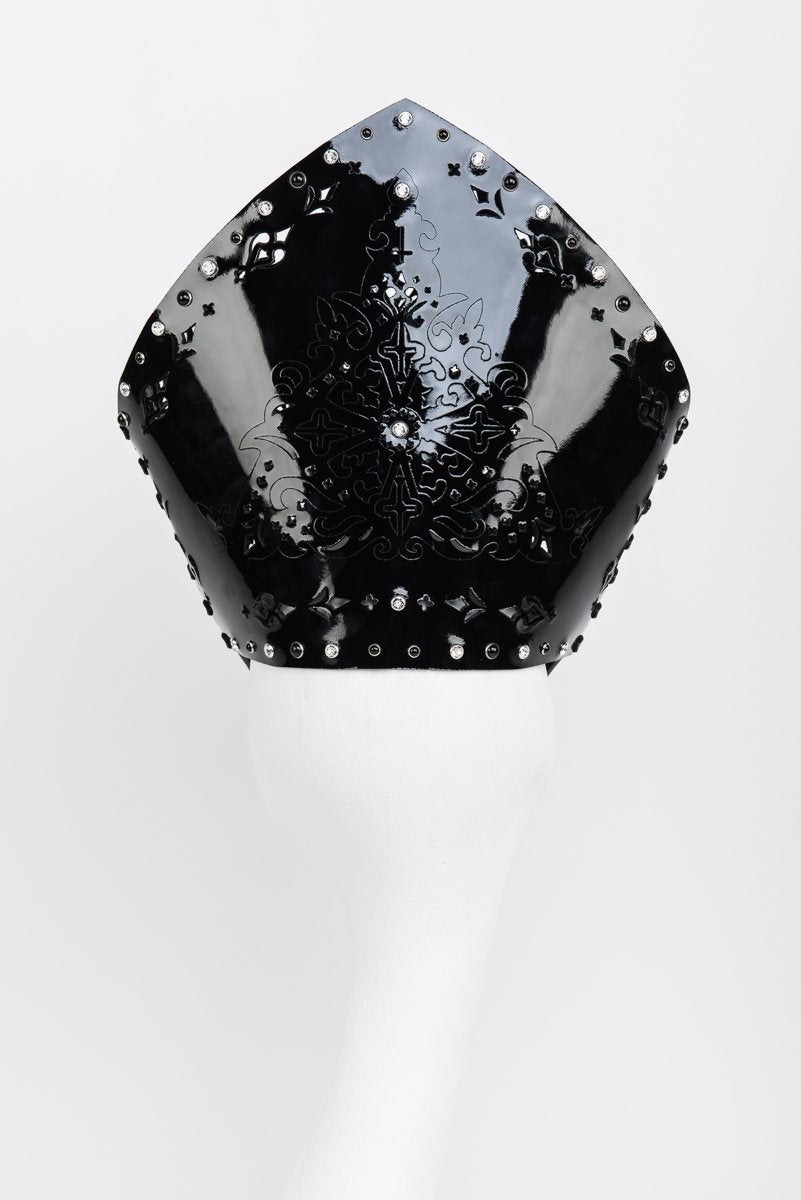 fr-ulein-kink-nero-confessional-mitre-kopfschmuck-lack-schwarz image 5
