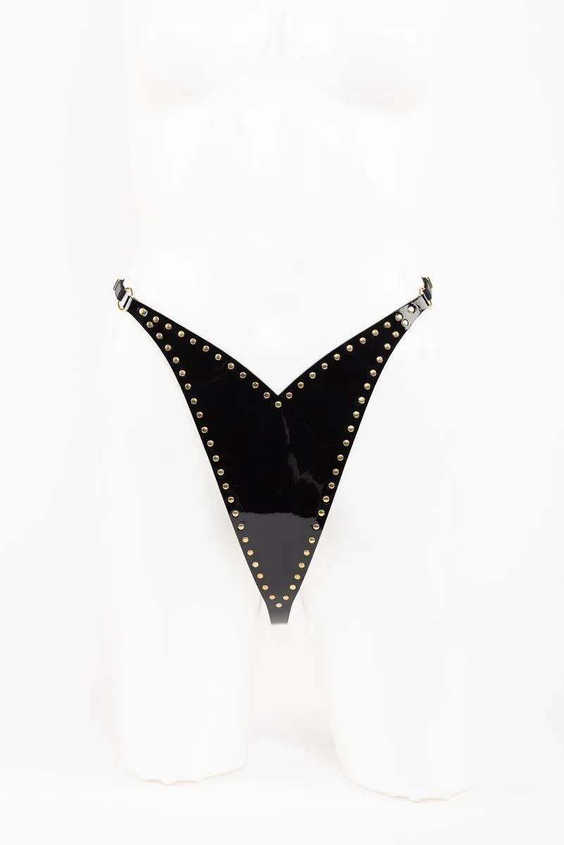 fr-ulein-kink-lingerie-ricco-string-schwarz-lack-tanga image 1