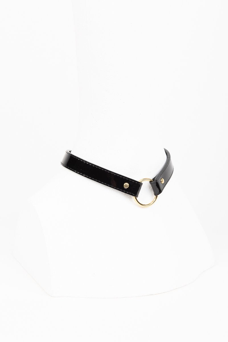 fr-ulein-kink-leone-collar-halsband-lackleder-schwarz-gold image 4