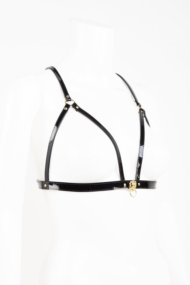 fr-ulein-kink-leone-cage-harness-bh-schwarz-lackleder image 5