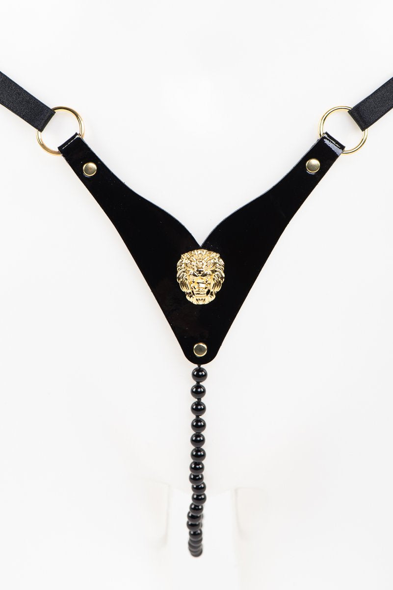 fr-ulein-kink-leone-pearl-string-leder-perlenstring-schwarz-s-m image 2
