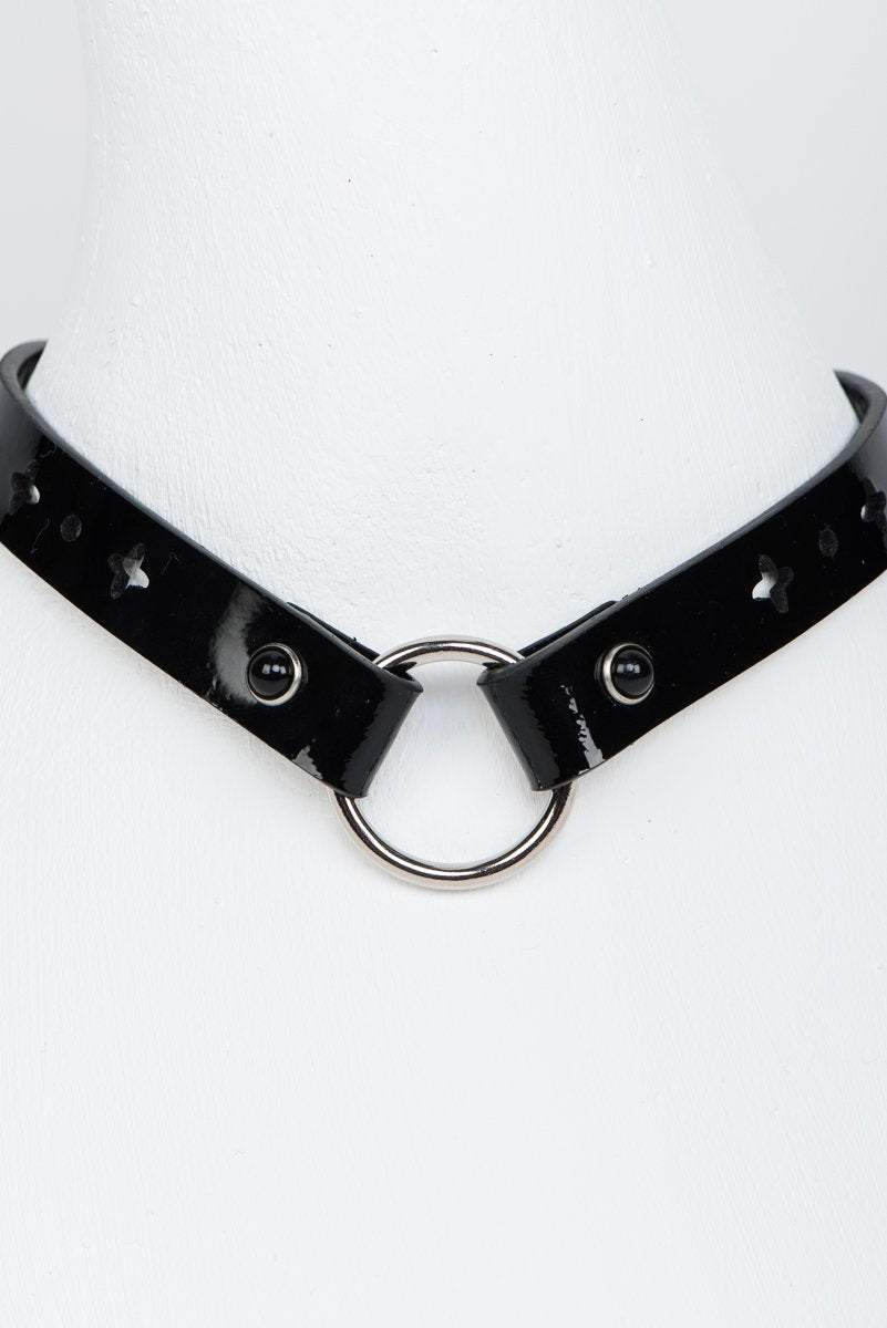 fr-ulein-kink-nero-collar-halsband-schwarz-lackleder image 2