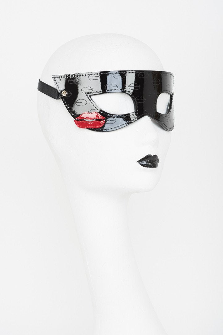 fr-ulein-kink-french-kiss-augenmaske-maske-schwarz-rot-kristall image 1