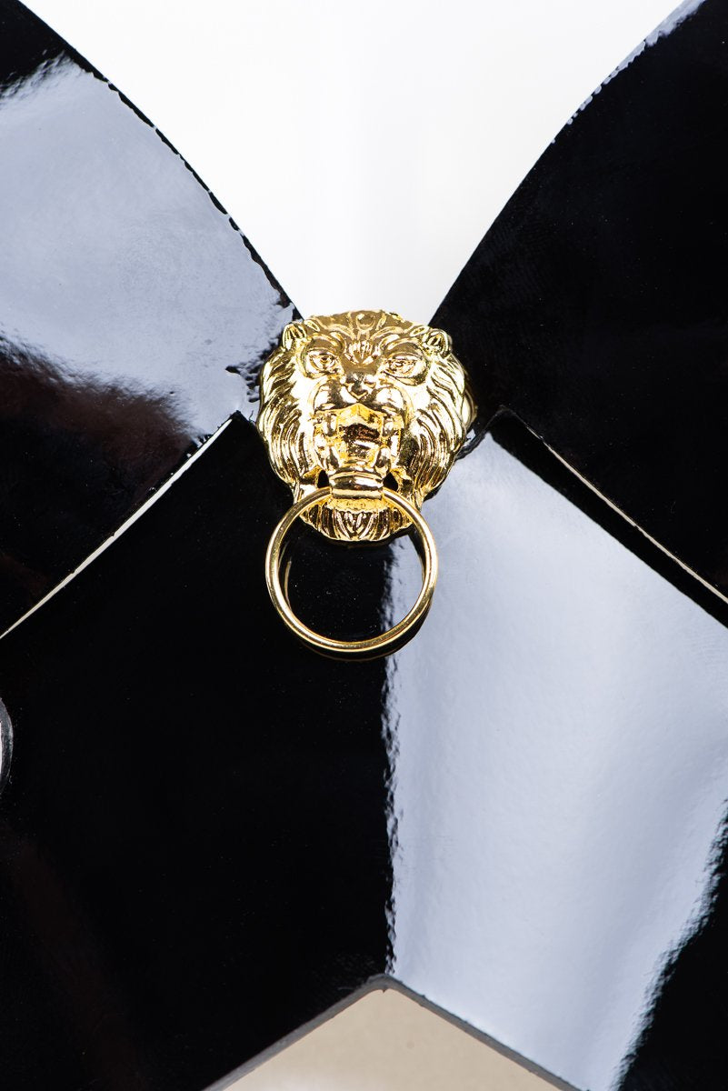fraulein-kink-leone-bh-schwarz-lack-leder-l-wenkopf-gold image 3