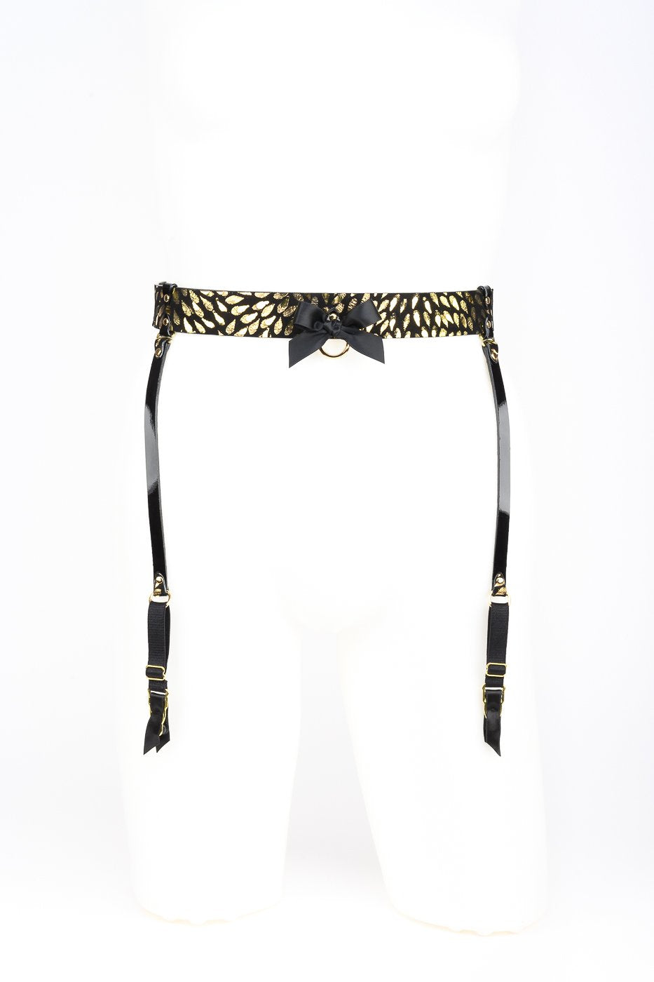 fr-ulein-kink-deluxe-strapsg-rtel-leder-schwarz-gold image 1