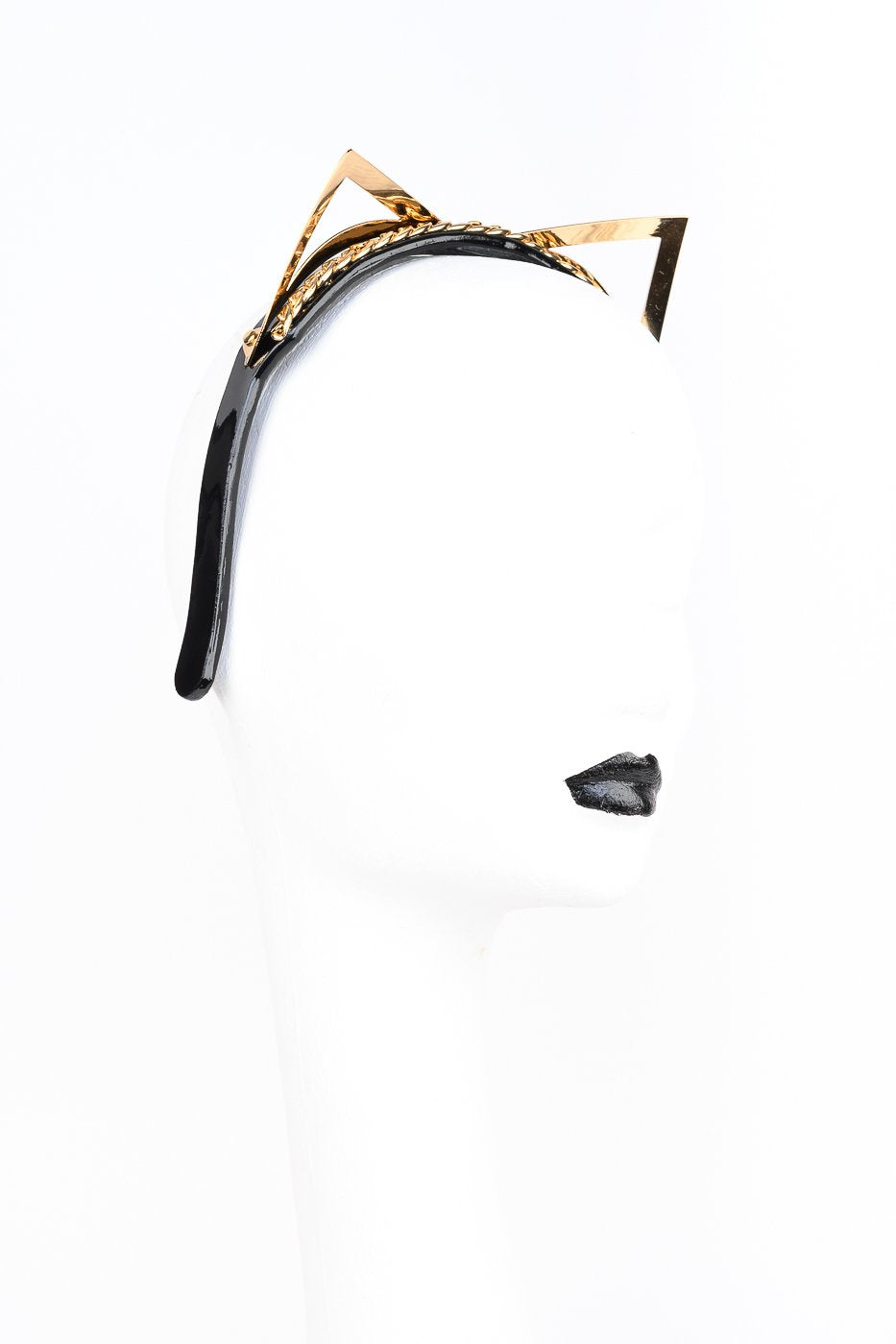fraulein-kink-headwear-rica-haarreif-leder-katzenohren image 1