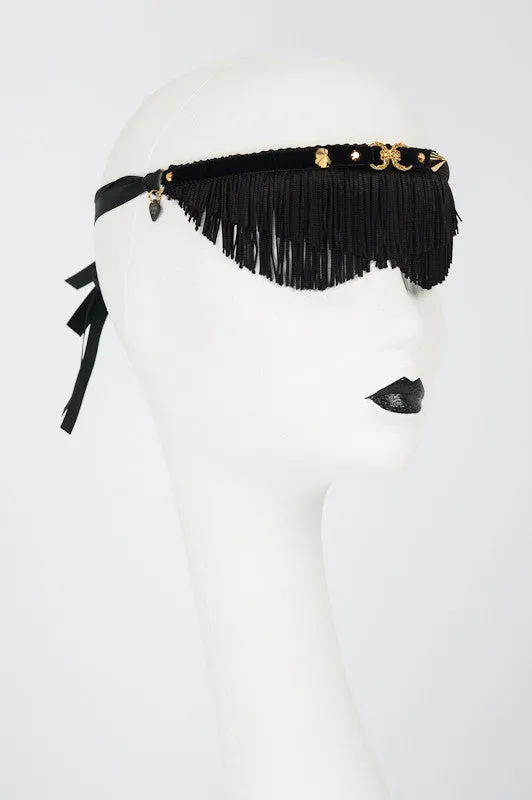 fraulein-kink-noir-blindfold-augenbinde-schwarz-mit-fransen image 1
