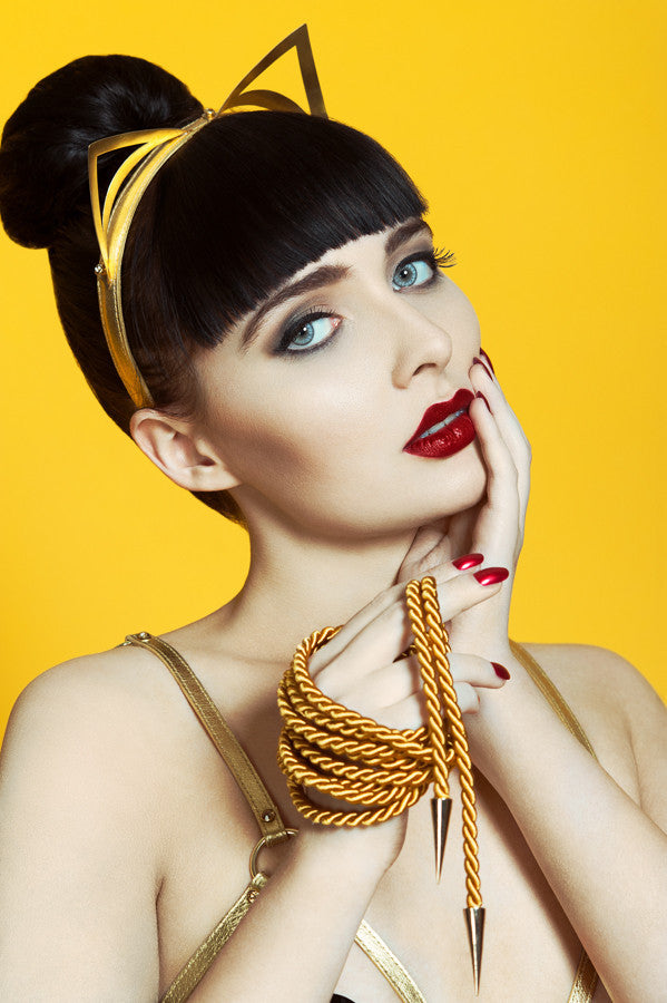 fr-ulein-kink-champagne-lasso-bondage-seil-gold-5-meter image 2