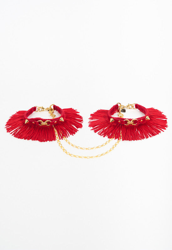 fr-ulein-kink-rouge-fringe-handcuffs-handschellen-rot image 1
