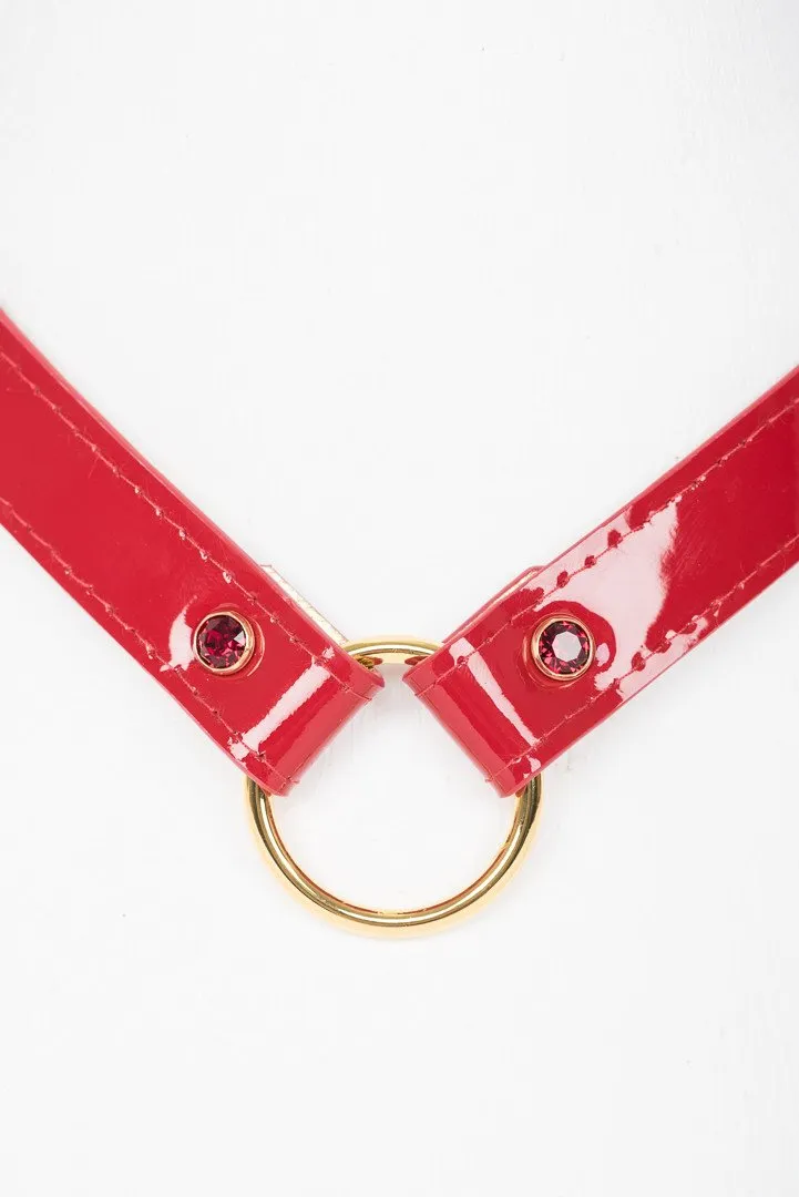 fr-ulein-kink-red-hot-halsband-rot-lackleder image 1