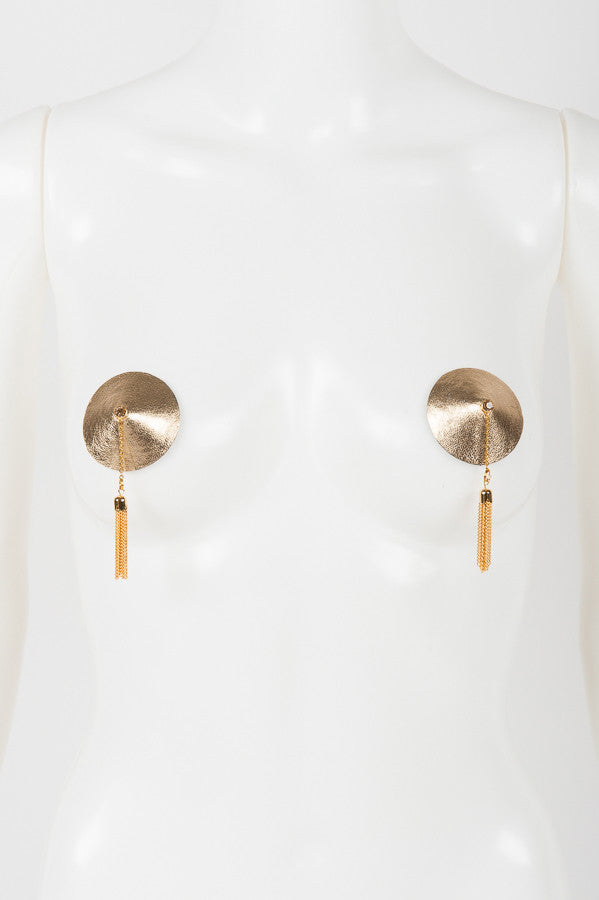 fr-ulein-kink-champagne-chain-pasties-nippelcover-gold-kette image 1