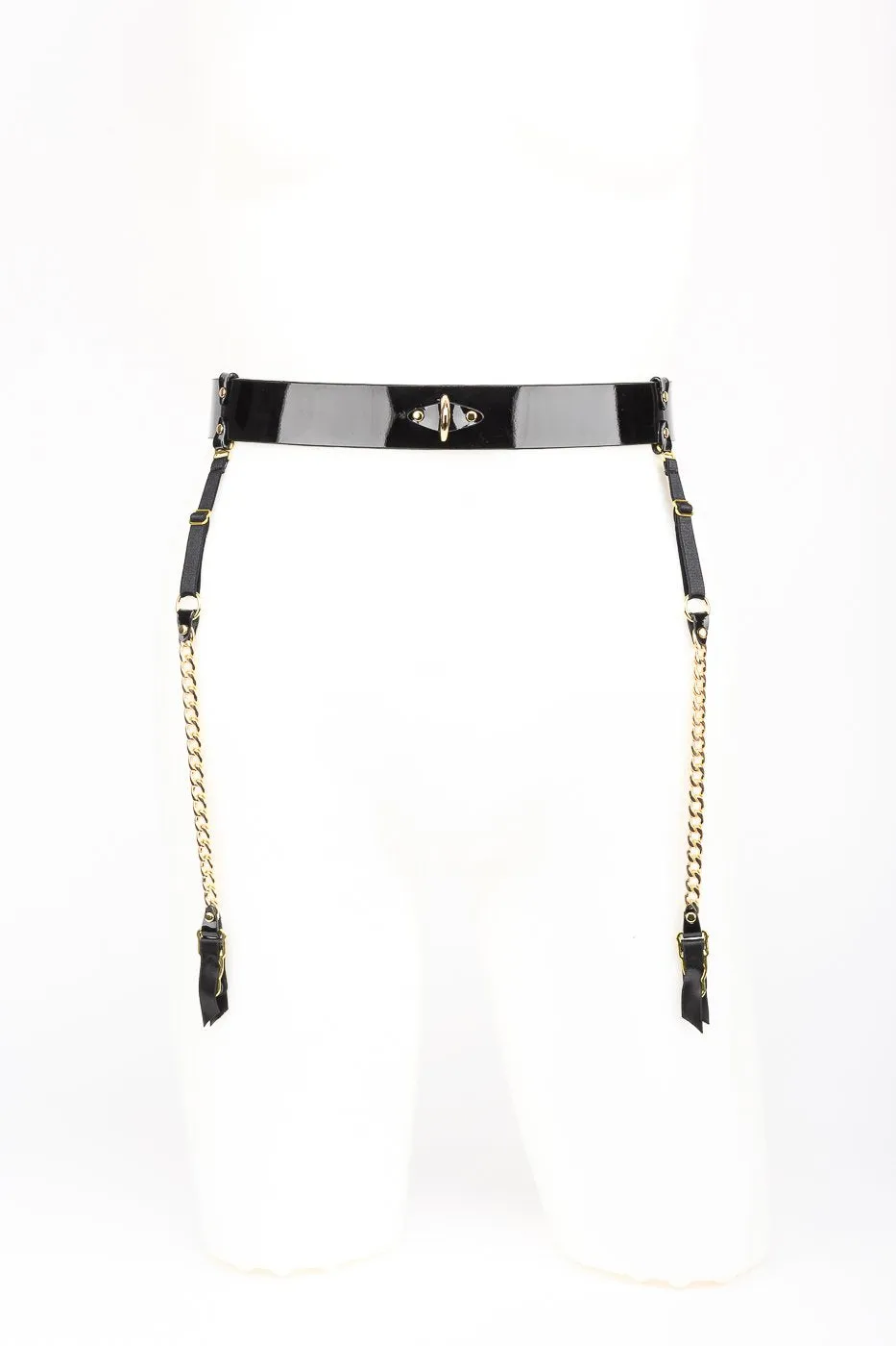 fr-ulein-kink-rica-strapsg-rtel-lackleder-schwarz-kette-one image 1