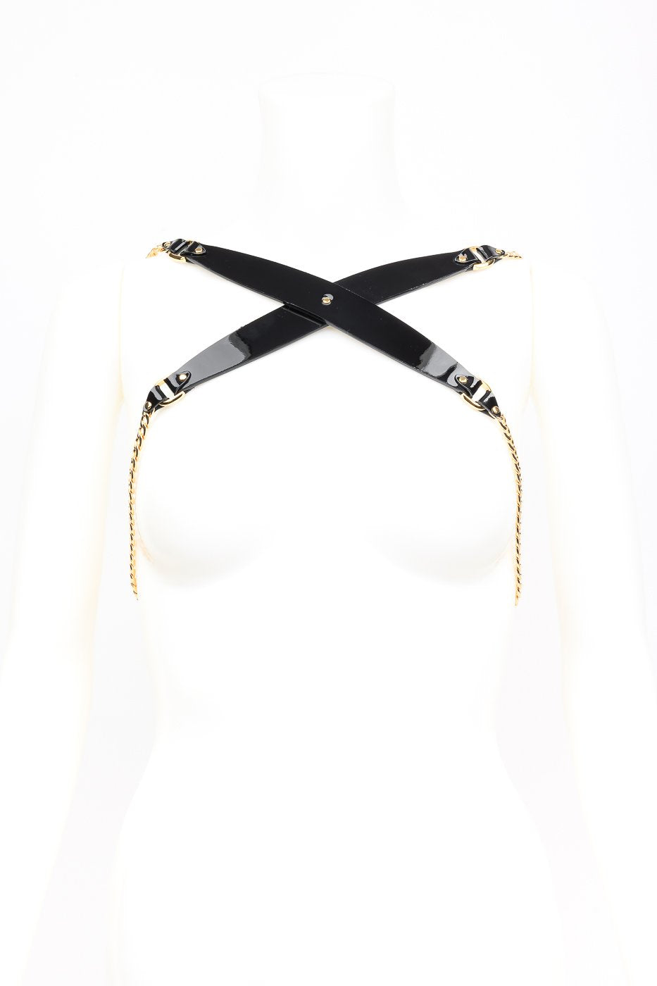 fr-ulein-kink-rica-chain-harness-schwarz-lackleder-kette image 1