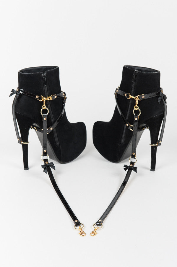 fraulein-kink-jet-fu-fesseln-schwarz-gold-swarovski image 1