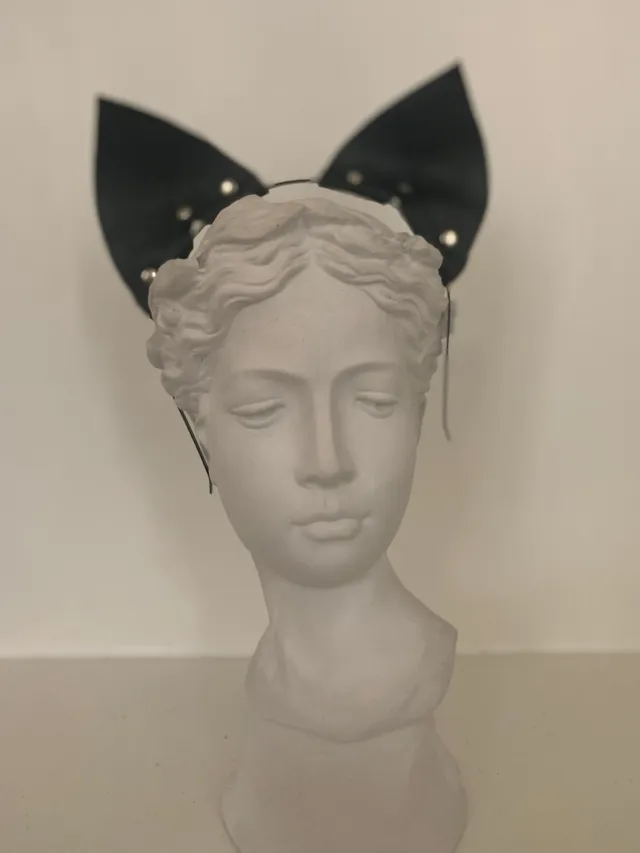 amoreze-venus-cat-ears-leder-choker-gold image 1