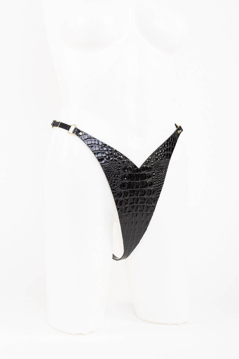 fr-ulein-kink-lingerie-crocco-string-ledertanga-schwarz image 4