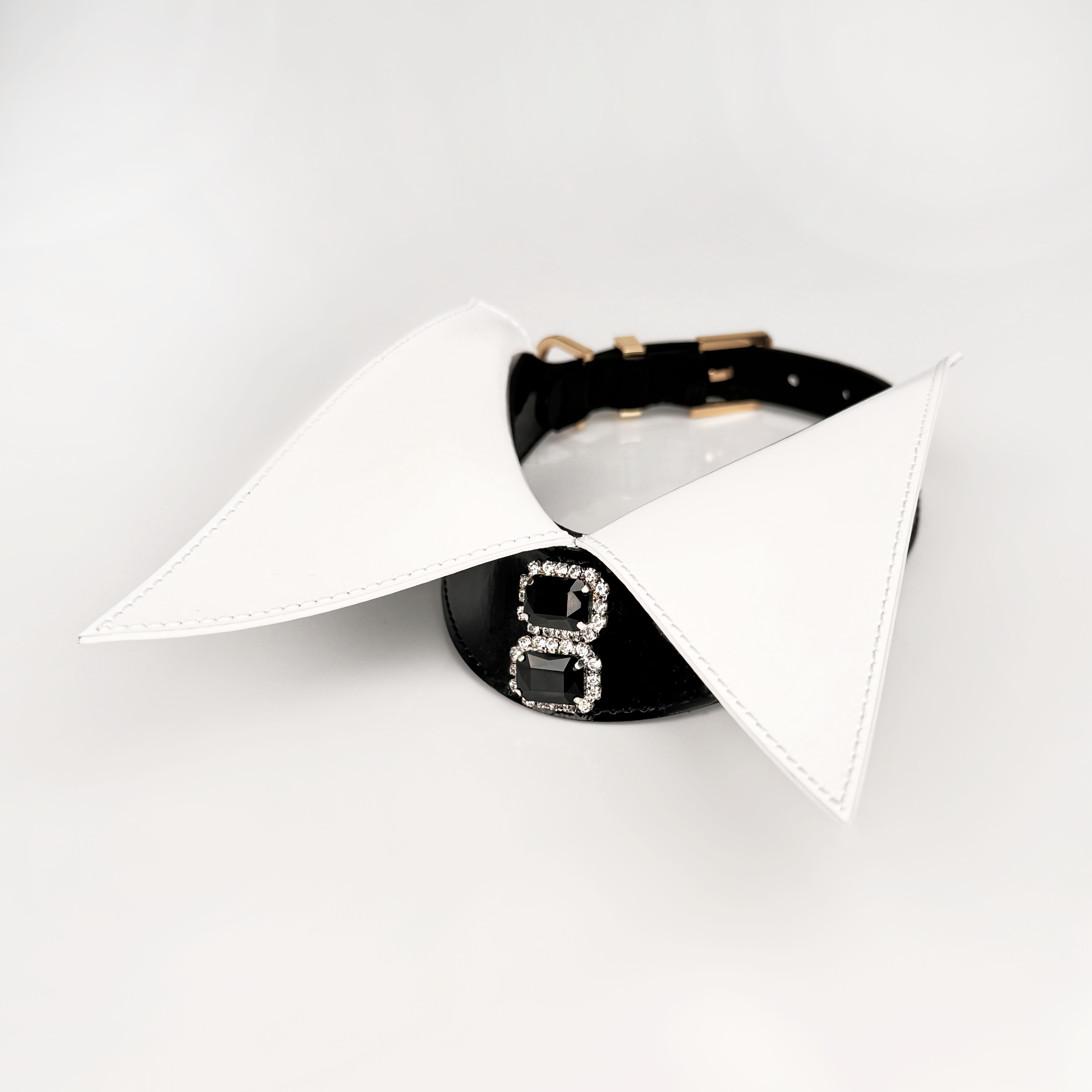 fr-ulein-kink-black-tie-collar-halsband-lack-schwarz-m image 1